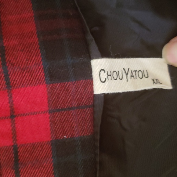 Chou Yatou Red Plaid Skirt With Black Eyelet Trim Size XXL - Picture 8 of 16